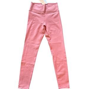 Fabletics Lisette High Waisted Power Hold Leggings Short S/4-6 Coral Coral